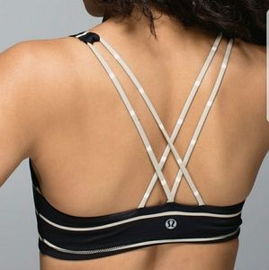 Lululemon Free To Be Bra - Black and Tan 6